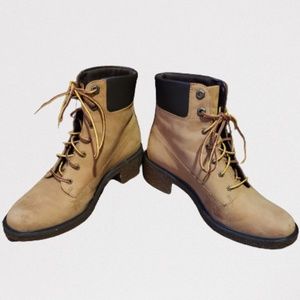 TIMBERLAND WOMEN'S BRINDA LACE-UP HEEL BOOTS - SIZE 7